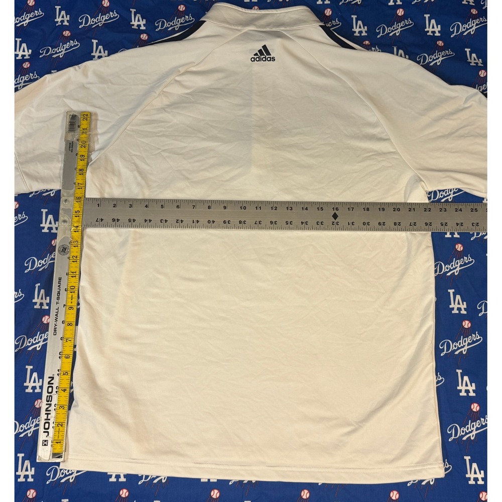 Adidas Golf Mens Large White 1/4 Zip Pullover 3-Stripe Performance CW4984 - Picture 3 of 7